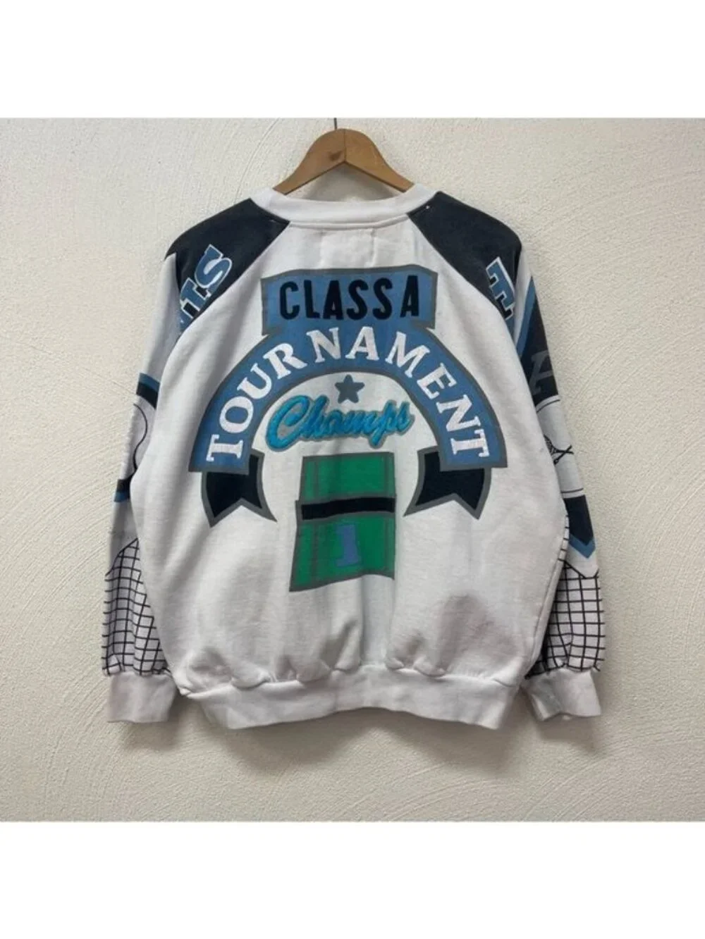 Vintage Sand Diego La Jolla Gulls Hockey Class A Crew Neck Sweater Sz S